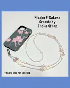 Pikake & Sakura Crossbody Phone Strap
