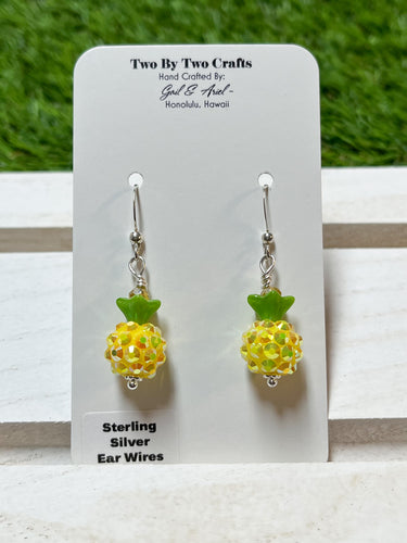 Pineapple Earrings (Sterling Silver)