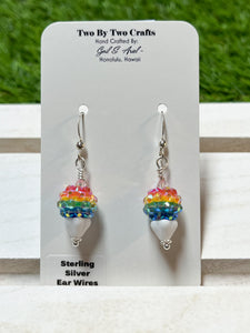 Rainbow Shave Ice Earrings (Sterling Silver)