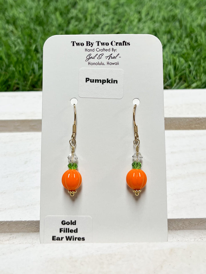 Pumpkin Earrings (Gold Filled)