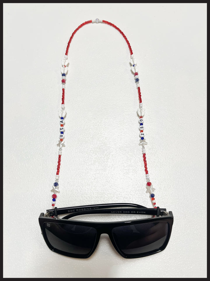 USA 250th Birthday Eyeglass Holder Necklace