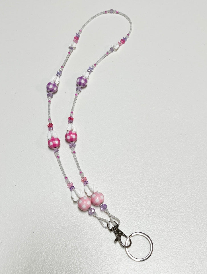 Sweet Trio Gingham Lanyard