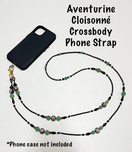 Aventurine Cloisonné Crossbody Phone Strap