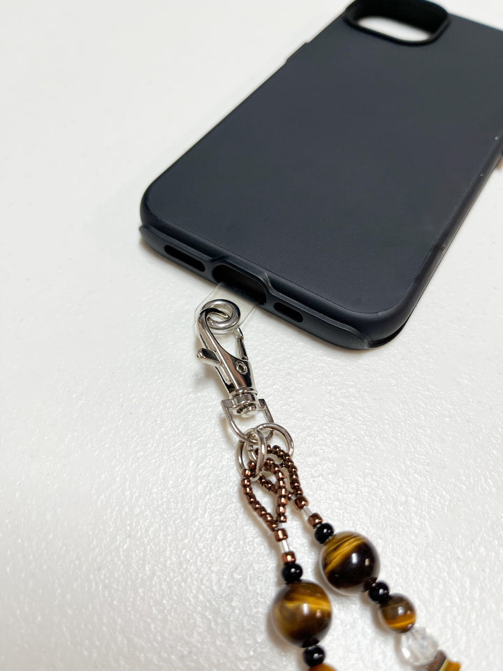 Tiger Eye Crossbody Phone Strap