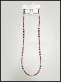Red, White, Blue & Stars Eyeglass Holder Necklace