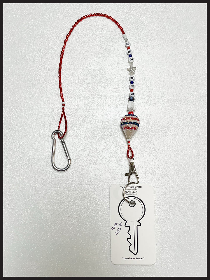 USA 250th Birthday Shave Ice Key Leash