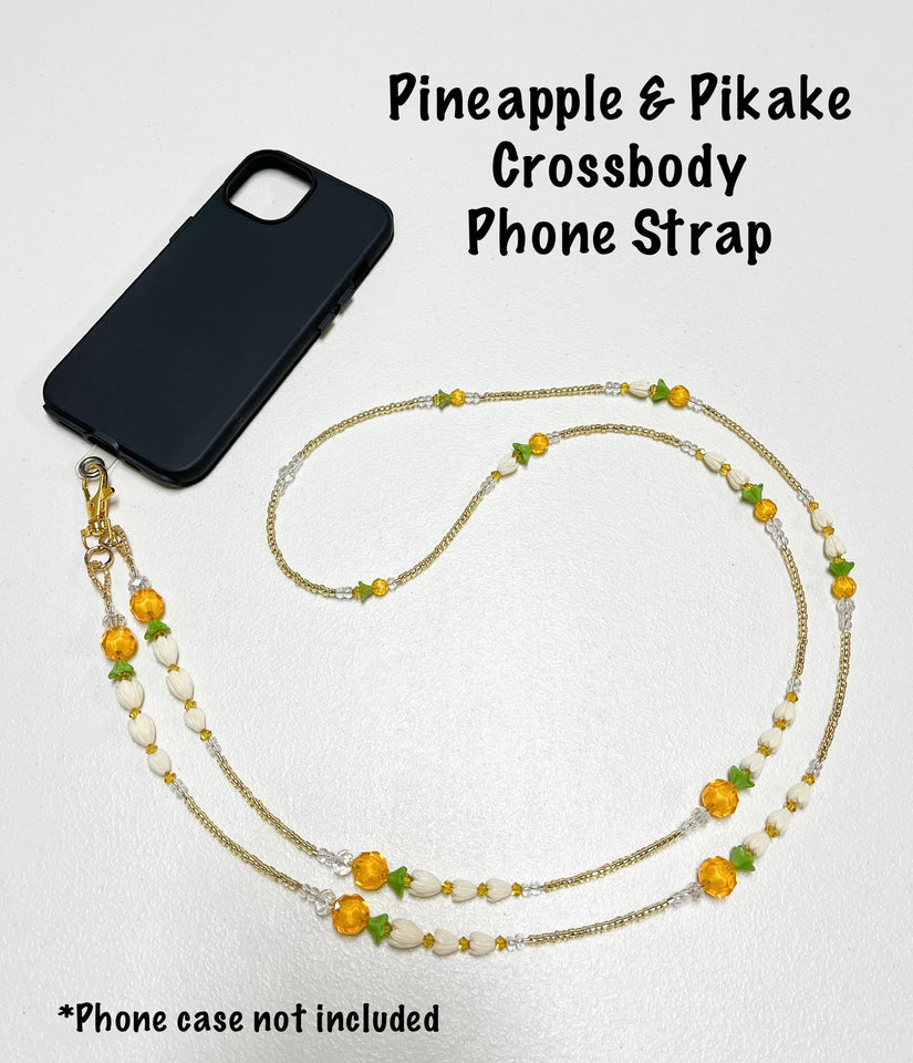 Pineapple Pikake Crossbody Phone Strap