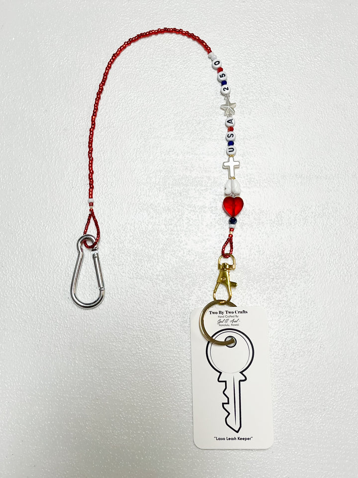 God Bless USA Key Leash
