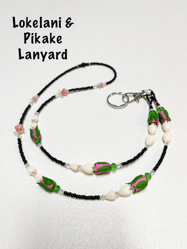 Lokelani (Heavenly Rose) & Pikake Lanyard