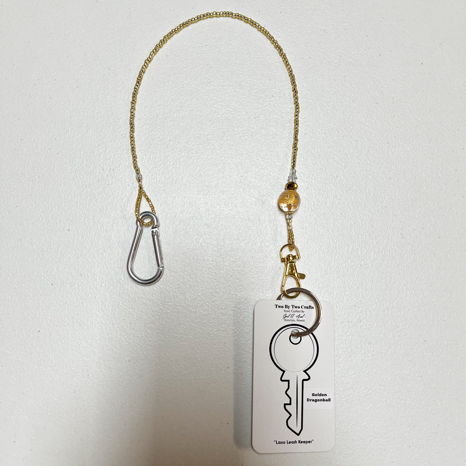 Quartz Dragon Ball Key Leash (Gold Etch)