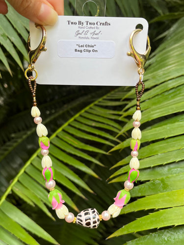 Hebrew Shell, Lokelani, & Pikake Bag Lei