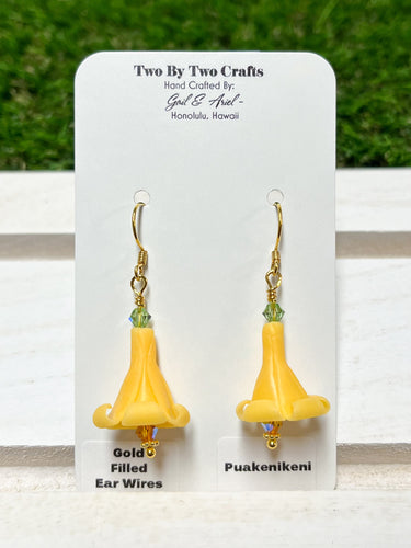 Small Puakenikeni Earrings (Gold-Filled)