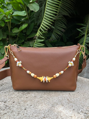 Plumeria, Pikake, & Puakenikeni Bag (Brown)