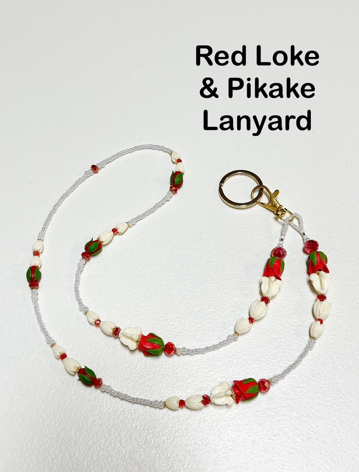 Red Loke & Pikake Lanyard