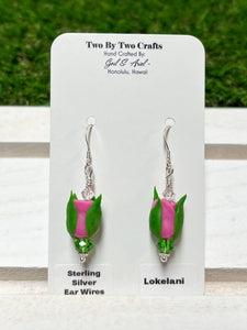 Lokelani (Heavenly Rose) Earrings (Sterling Silver)