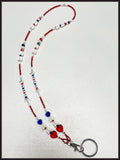 USA 250th Birthday Lanyard (Silver Hardware)