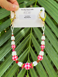 New! Red Country Gingham Bag Lei