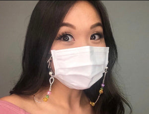 Golden Honeybees Face Mask/ Eyeglass Necklace