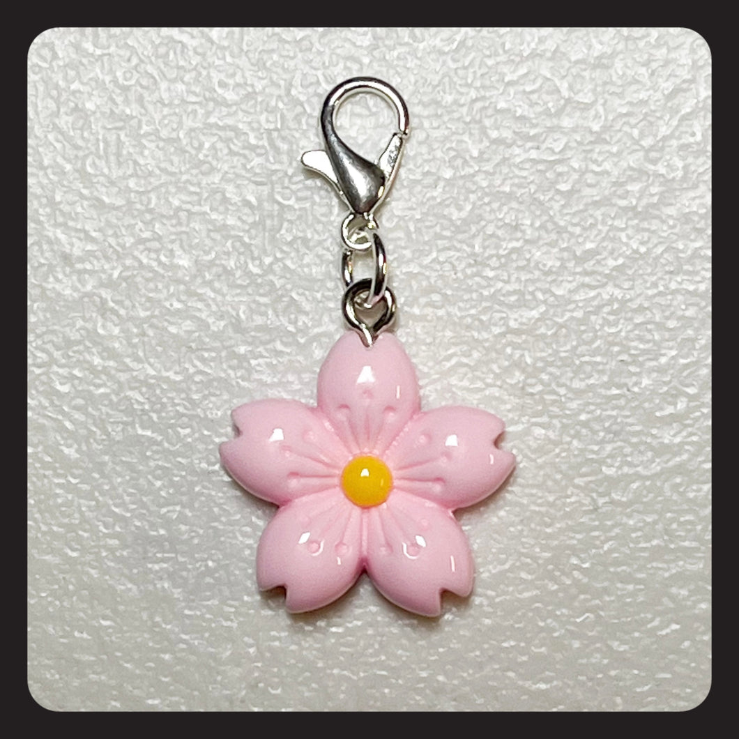 Cherry Blossom Charm (silver colored hardware)