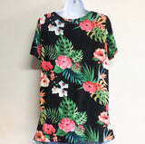 Tropical Print Short Sleeved Top