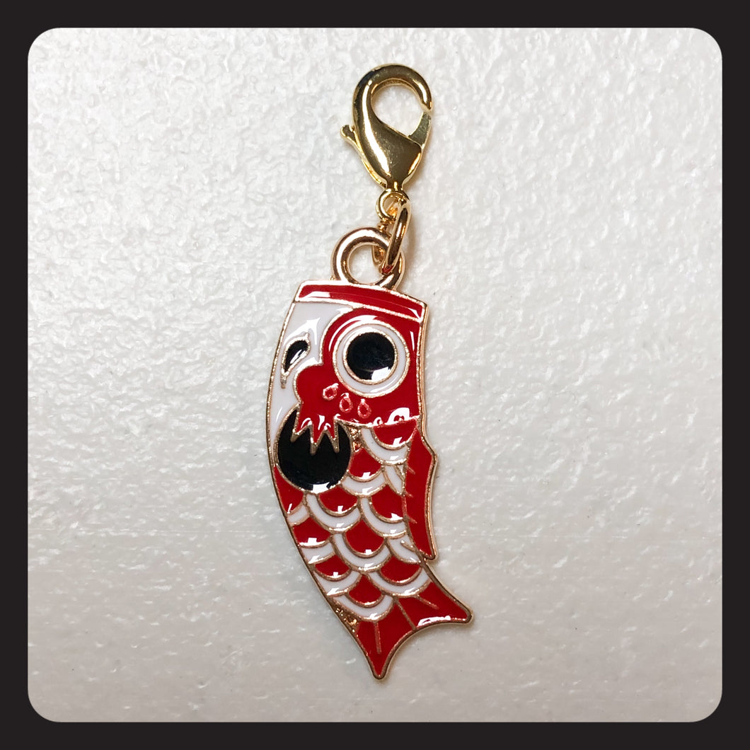 Red Koi Charm (gold colored hardware)