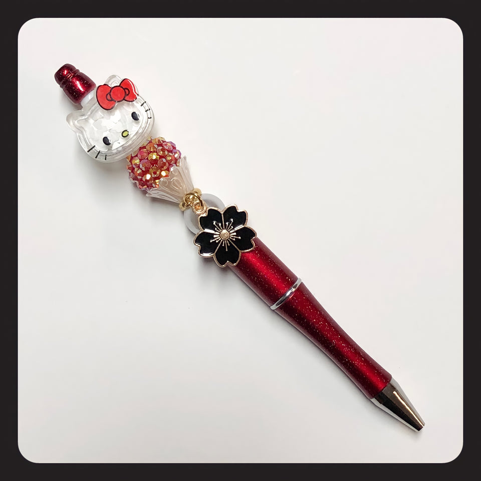 Glitter Hello Kitty Pen (RED)