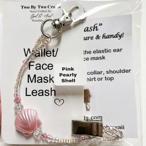Pink Pearly Shell Face Mask Leash