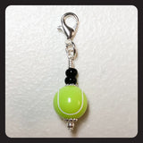 Tennis Ball Charm (silver colored hardware)