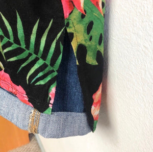 Tropical Print Short Sleeved Top