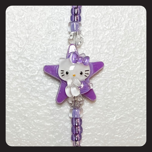 Purple Star Hello Kitty Face Mask Leash