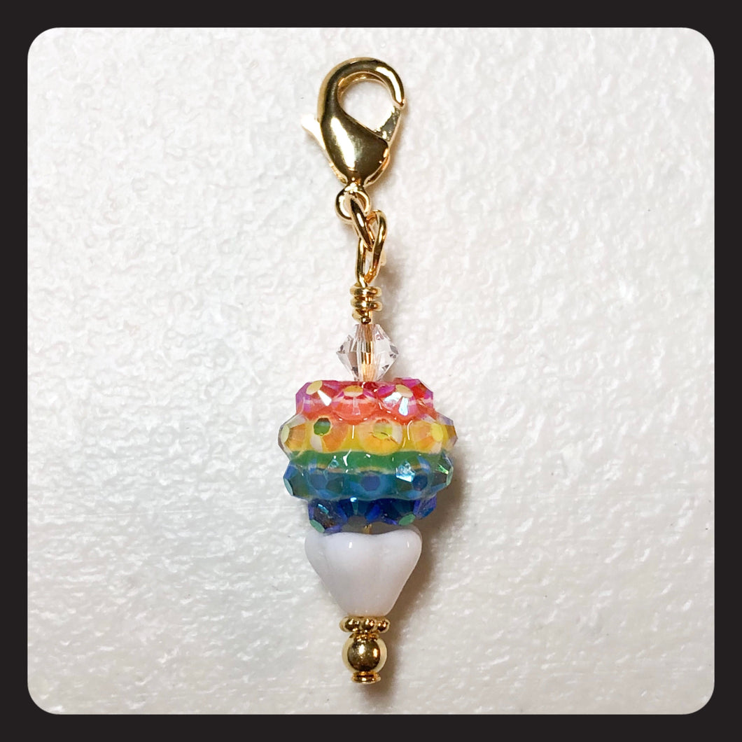 Shave Ice Charm (gold colored hardware)