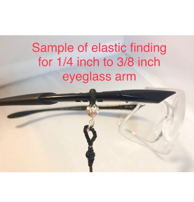 Hematite Hearts & Stars Eyeglass Necklace